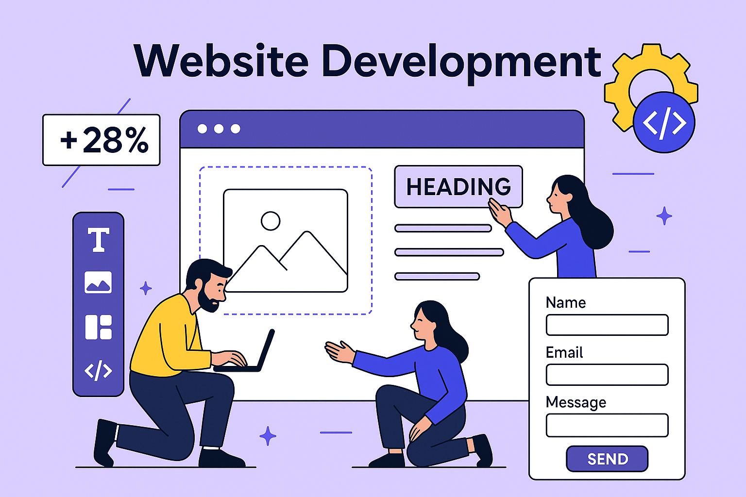 Website development team collaboration